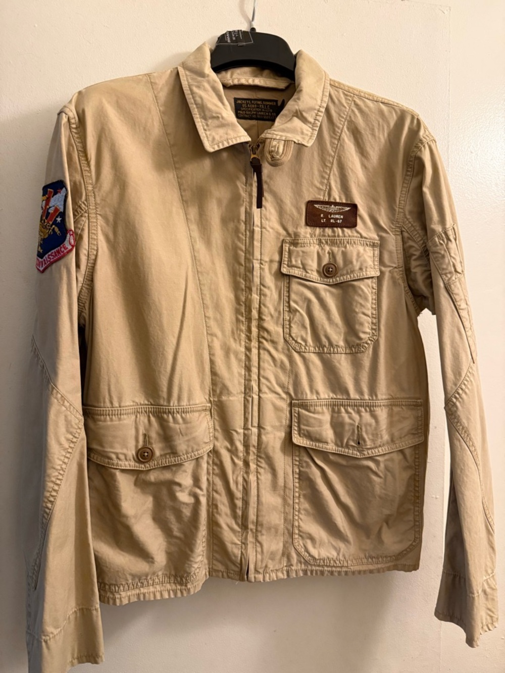 Polo by Ralph Lauren Beige Lightweight Field Jacket with Patch